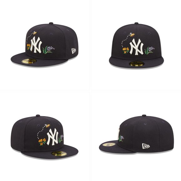 New Era New York Yankees Watercolor Floral 59FIFTY Fitted Hat Cap - Picture 6 of 15